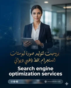 برومبت لتوليد صورة لبوستات انستجرام بخط ذهبي ديواني